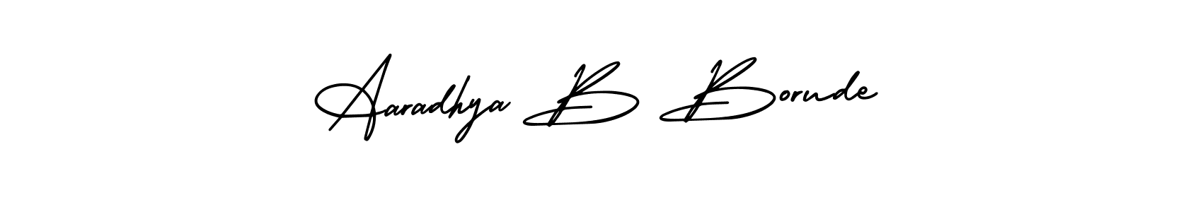 Also You can easily find your signature by using the search form. We will create Aaradhya B Borude name handwritten signature images for you free of cost using AmerikaSignatureDemo-Regular sign style. Aaradhya B Borude signature style 3 images and pictures png