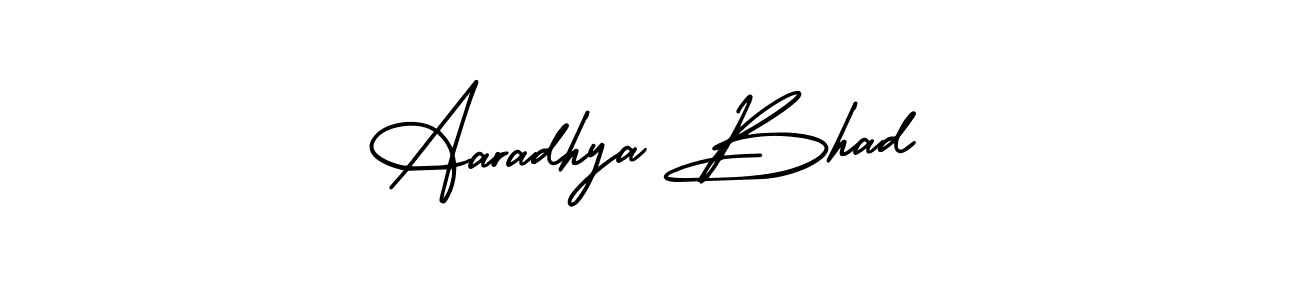 Use a signature maker to create a handwritten signature online. With this signature software, you can design (AmerikaSignatureDemo-Regular) your own signature for name Aaradhya Bhad. Aaradhya Bhad signature style 3 images and pictures png