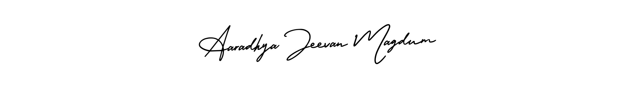 Create a beautiful signature design for name Aaradhya Jeevan Magdum. With this signature (AmerikaSignatureDemo-Regular) fonts, you can make a handwritten signature for free. Aaradhya Jeevan Magdum signature style 3 images and pictures png