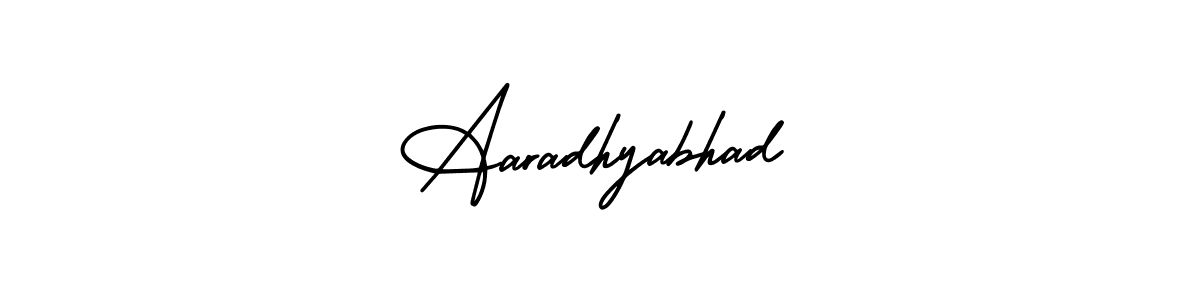 This is the best signature style for the Aaradhyabhad name. Also you like these signature font (AmerikaSignatureDemo-Regular). Mix name signature. Aaradhyabhad signature style 3 images and pictures png