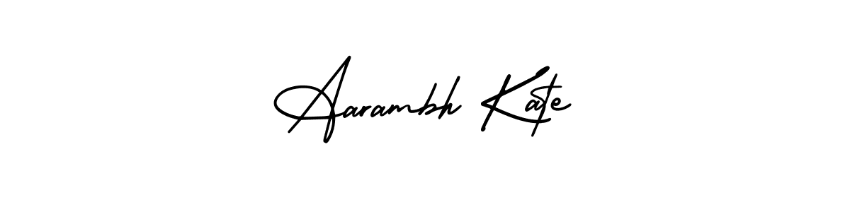 Design your own signature with our free online signature maker. With this signature software, you can create a handwritten (AmerikaSignatureDemo-Regular) signature for name Aarambh Kate. Aarambh Kate signature style 3 images and pictures png