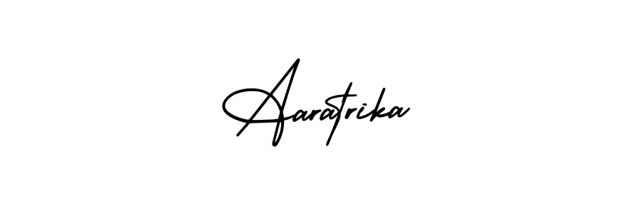 You should practise on your own different ways (AmerikaSignatureDemo-Regular) to write your name (Aaratrika) in signature. don't let someone else do it for you. Aaratrika signature style 3 images and pictures png