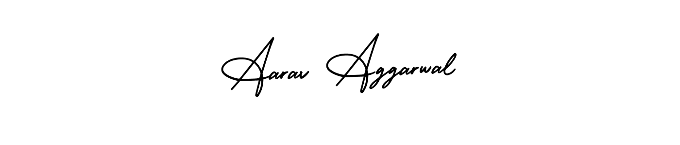 Make a beautiful signature design for name Aarav Aggarwal. With this signature (AmerikaSignatureDemo-Regular) style, you can create a handwritten signature for free. Aarav Aggarwal signature style 3 images and pictures png