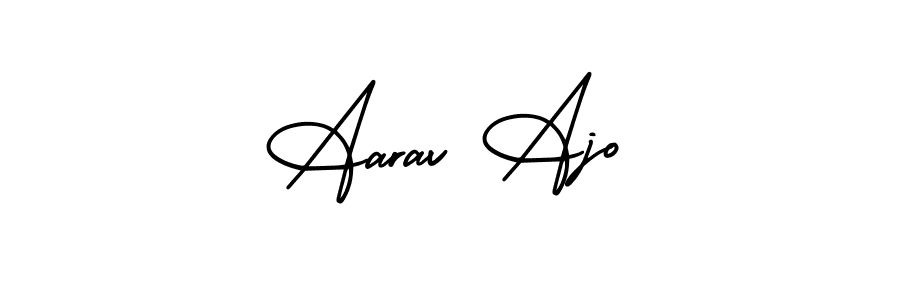 Similarly AmerikaSignatureDemo-Regular is the best handwritten signature design. Signature creator online .You can use it as an online autograph creator for name Aarav Ajo. Aarav Ajo signature style 3 images and pictures png