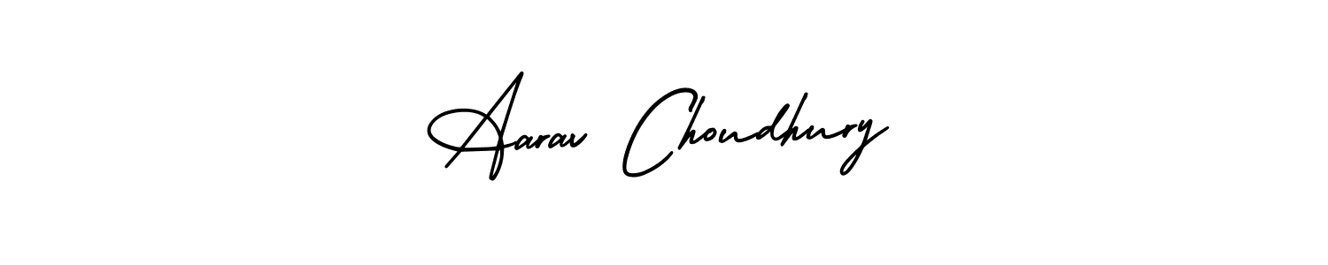 Make a beautiful signature design for name Aarav Choudhury. With this signature (AmerikaSignatureDemo-Regular) style, you can create a handwritten signature for free. Aarav Choudhury signature style 3 images and pictures png