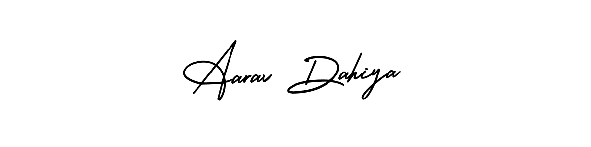 Make a beautiful signature design for name Aarav Dahiya. With this signature (AmerikaSignatureDemo-Regular) style, you can create a handwritten signature for free. Aarav Dahiya signature style 3 images and pictures png