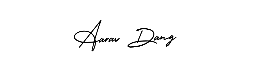 How to make Aarav Dang name signature. Use AmerikaSignatureDemo-Regular style for creating short signs online. This is the latest handwritten sign. Aarav Dang signature style 3 images and pictures png