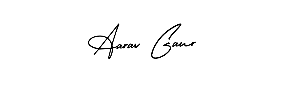 Aarav Gaur stylish signature style. Best Handwritten Sign (AmerikaSignatureDemo-Regular) for my name. Handwritten Signature Collection Ideas for my name Aarav Gaur. Aarav Gaur signature style 3 images and pictures png