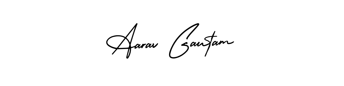 Also we have Aarav Gautam name is the best signature style. Create professional handwritten signature collection using AmerikaSignatureDemo-Regular autograph style. Aarav Gautam signature style 3 images and pictures png