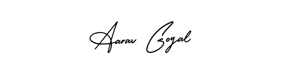 You should practise on your own different ways (AmerikaSignatureDemo-Regular) to write your name (Aarav Goyal) in signature. don't let someone else do it for you. Aarav Goyal signature style 3 images and pictures png