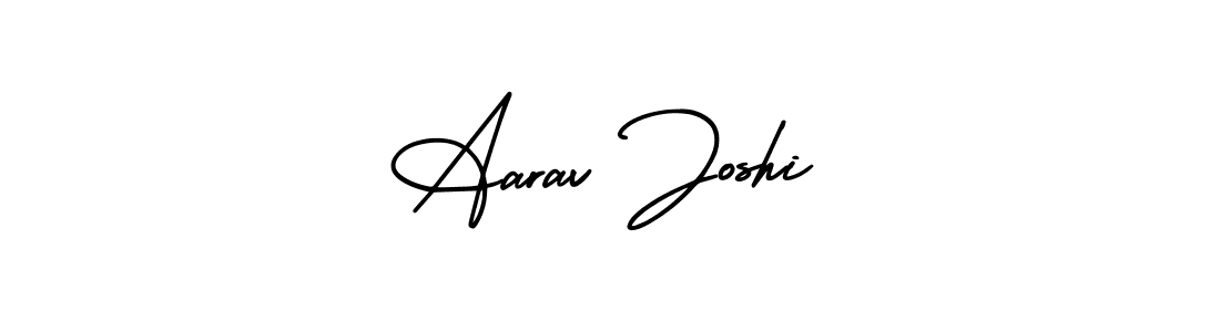 The best way (AmerikaSignatureDemo-Regular) to make a short signature is to pick only two or three words in your name. The name Aarav Joshi include a total of six letters. For converting this name. Aarav Joshi signature style 3 images and pictures png