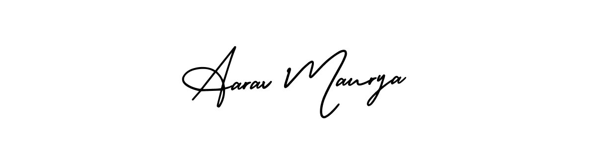 Design your own signature with our free online signature maker. With this signature software, you can create a handwritten (AmerikaSignatureDemo-Regular) signature for name Aarav Maurya. Aarav Maurya signature style 3 images and pictures png