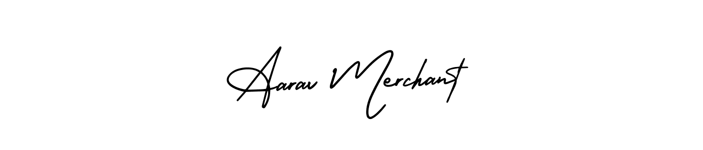 It looks lik you need a new signature style for name Aarav Merchant. Design unique handwritten (AmerikaSignatureDemo-Regular) signature with our free signature maker in just a few clicks. Aarav Merchant signature style 3 images and pictures png