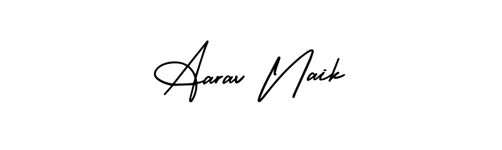 Aarav Naik stylish signature style. Best Handwritten Sign (AmerikaSignatureDemo-Regular) for my name. Handwritten Signature Collection Ideas for my name Aarav Naik. Aarav Naik signature style 3 images and pictures png