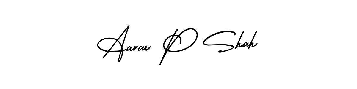 See photos of Aarav P Shah official signature by Spectra . Check more albums & portfolios. Read reviews & check more about AmerikaSignatureDemo-Regular font. Aarav P Shah signature style 3 images and pictures png