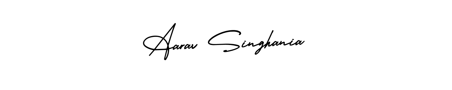 Also You can easily find your signature by using the search form. We will create Aarav Singhania name handwritten signature images for you free of cost using AmerikaSignatureDemo-Regular sign style. Aarav Singhania signature style 3 images and pictures png