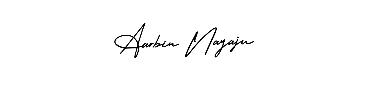 Design your own signature with our free online signature maker. With this signature software, you can create a handwritten (AmerikaSignatureDemo-Regular) signature for name Aarbin Nayaju. Aarbin Nayaju signature style 3 images and pictures png