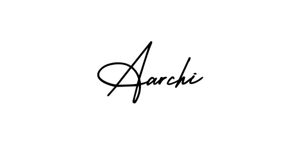 How to make Aarchi name signature. Use AmerikaSignatureDemo-Regular style for creating short signs online. This is the latest handwritten sign. Aarchi signature style 3 images and pictures png