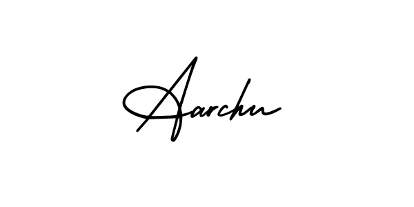 You should practise on your own different ways (AmerikaSignatureDemo-Regular) to write your name (Aarchu) in signature. don't let someone else do it for you. Aarchu signature style 3 images and pictures png