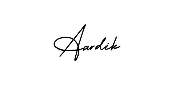 You should practise on your own different ways (AmerikaSignatureDemo-Regular) to write your name (Aardik) in signature. don't let someone else do it for you. Aardik signature style 3 images and pictures png