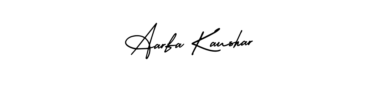 Make a short Aarfa Kaushar signature style. Manage your documents anywhere anytime using AmerikaSignatureDemo-Regular. Create and add eSignatures, submit forms, share and send files easily. Aarfa Kaushar signature style 3 images and pictures png