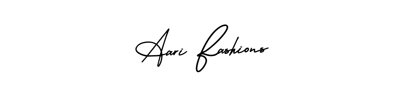 It looks lik you need a new signature style for name Aari Fashions. Design unique handwritten (AmerikaSignatureDemo-Regular) signature with our free signature maker in just a few clicks. Aari Fashions signature style 3 images and pictures png