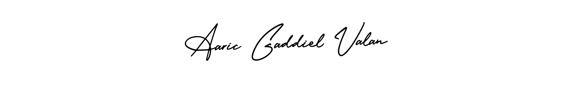 Also You can easily find your signature by using the search form. We will create Aaric Gaddiel Valan name handwritten signature images for you free of cost using AmerikaSignatureDemo-Regular sign style. Aaric Gaddiel Valan signature style 3 images and pictures png