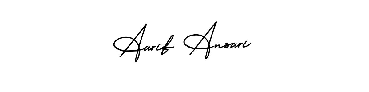 How to make Aarif Ansari signature? AmerikaSignatureDemo-Regular is a professional autograph style. Create handwritten signature for Aarif Ansari name. Aarif Ansari signature style 3 images and pictures png