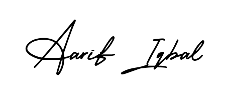 How to Draw Aarif Iqbal signature style? AmerikaSignatureDemo-Regular is a latest design signature styles for name Aarif Iqbal. Aarif Iqbal signature style 3 images and pictures png