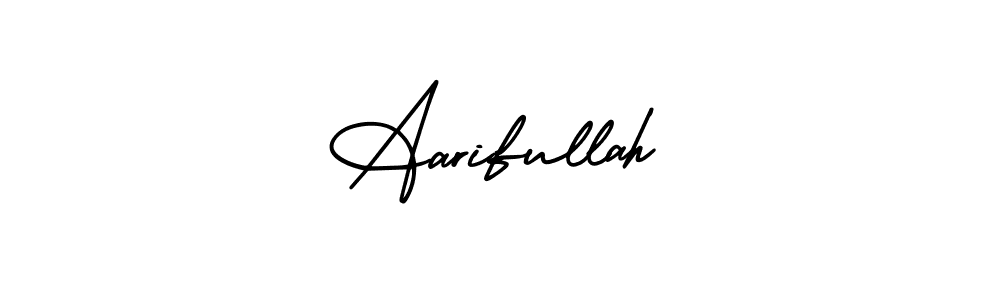 Use a signature maker to create a handwritten signature online. With this signature software, you can design (AmerikaSignatureDemo-Regular) your own signature for name Aarifullah. Aarifullah signature style 3 images and pictures png