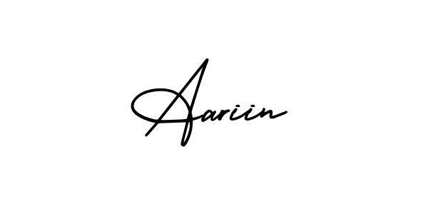 Make a beautiful signature design for name Aariin. With this signature (AmerikaSignatureDemo-Regular) style, you can create a handwritten signature for free. Aariin signature style 3 images and pictures png