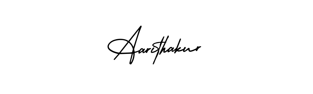 Aarithakur stylish signature style. Best Handwritten Sign (AmerikaSignatureDemo-Regular) for my name. Handwritten Signature Collection Ideas for my name Aarithakur. Aarithakur signature style 3 images and pictures png