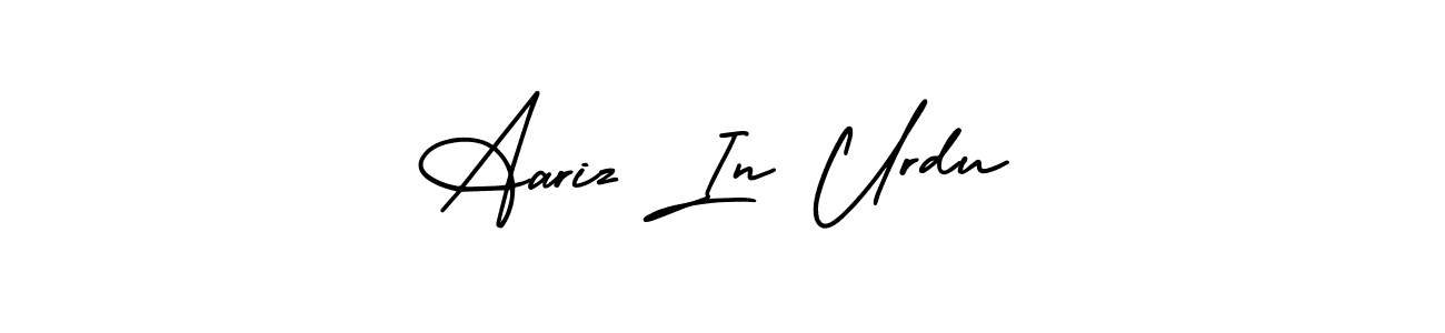 You can use this online signature creator to create a handwritten signature for the name Aariz In Urdu. This is the best online autograph maker. Aariz In Urdu signature style 3 images and pictures png