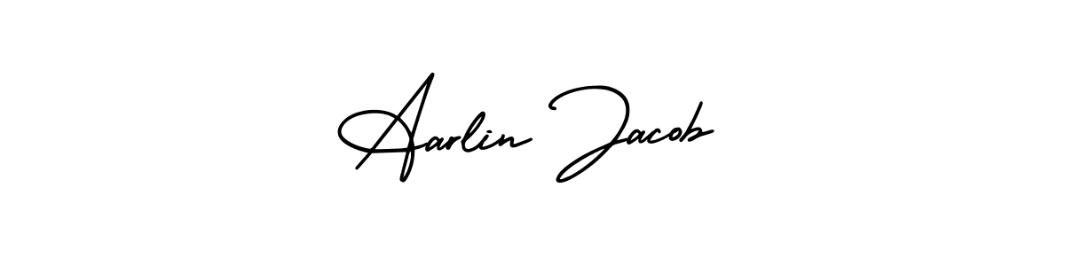 Make a beautiful signature design for name Aarlin Jacob. With this signature (AmerikaSignatureDemo-Regular) style, you can create a handwritten signature for free. Aarlin Jacob signature style 3 images and pictures png