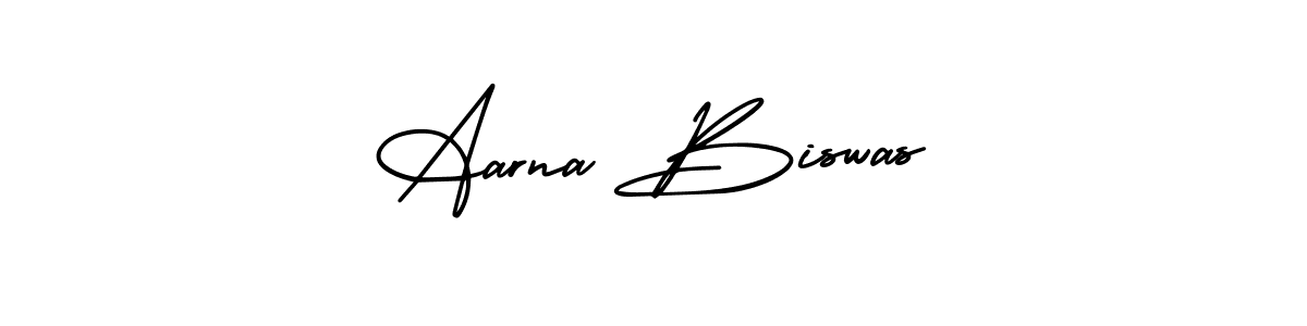 Aarna Biswas stylish signature style. Best Handwritten Sign (AmerikaSignatureDemo-Regular) for my name. Handwritten Signature Collection Ideas for my name Aarna Biswas. Aarna Biswas signature style 3 images and pictures png