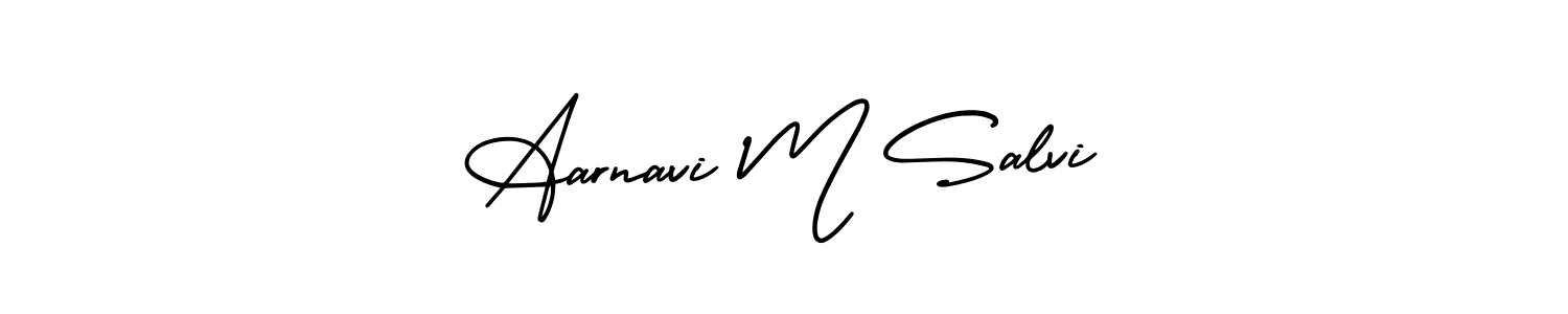 Similarly AmerikaSignatureDemo-Regular is the best handwritten signature design. Signature creator online .You can use it as an online autograph creator for name Aarnavi M Salvi. Aarnavi M Salvi signature style 3 images and pictures png