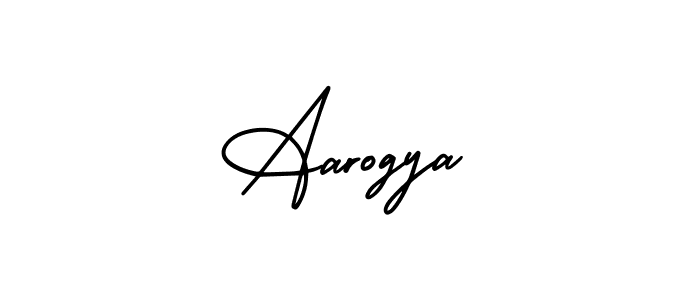 How to make Aarogya name signature. Use AmerikaSignatureDemo-Regular style for creating short signs online. This is the latest handwritten sign. Aarogya signature style 3 images and pictures png