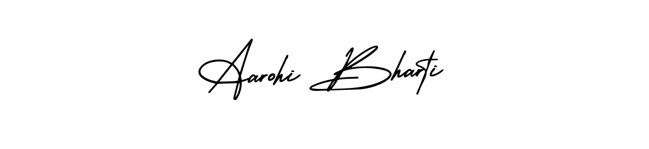 Similarly AmerikaSignatureDemo-Regular is the best handwritten signature design. Signature creator online .You can use it as an online autograph creator for name Aarohi Bharti. Aarohi Bharti signature style 3 images and pictures png