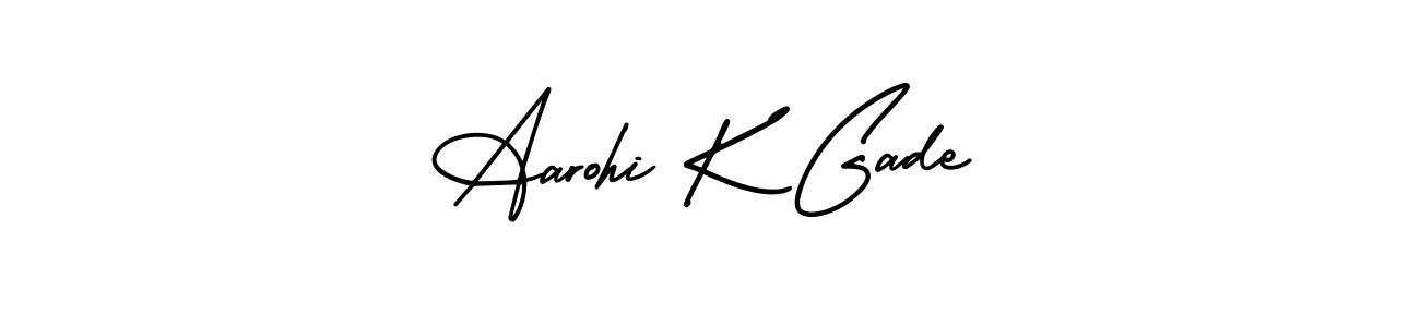 Also we have Aarohi K Gade name is the best signature style. Create professional handwritten signature collection using AmerikaSignatureDemo-Regular autograph style. Aarohi K Gade signature style 3 images and pictures png