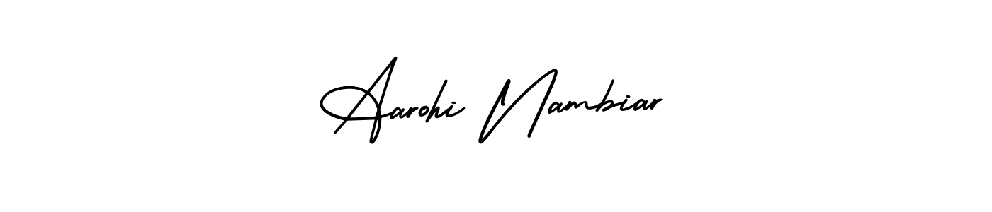 It looks lik you need a new signature style for name Aarohi Nambiar. Design unique handwritten (AmerikaSignatureDemo-Regular) signature with our free signature maker in just a few clicks. Aarohi Nambiar signature style 3 images and pictures png