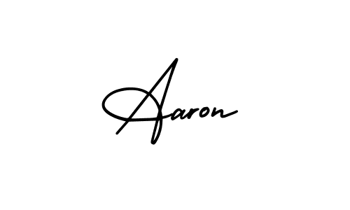 Make a beautiful signature design for name Aaron. With this signature (AmerikaSignatureDemo-Regular) style, you can create a handwritten signature for free. Aaron signature style 3 images and pictures png