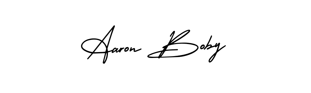 How to Draw Aaron Boby signature style? AmerikaSignatureDemo-Regular is a latest design signature styles for name Aaron Boby. Aaron Boby signature style 3 images and pictures png