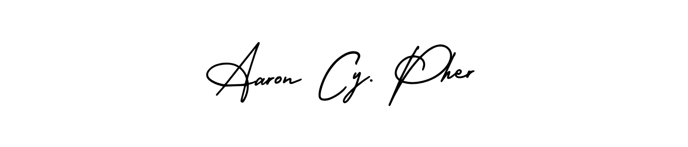 Create a beautiful signature design for name Aaron Cy. Pher. With this signature (AmerikaSignatureDemo-Regular) fonts, you can make a handwritten signature for free. Aaron Cy. Pher signature style 3 images and pictures png