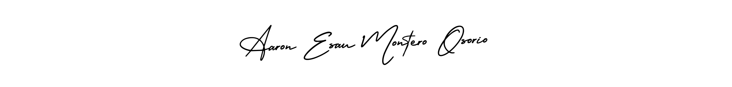 Use a signature maker to create a handwritten signature online. With this signature software, you can design (AmerikaSignatureDemo-Regular) your own signature for name Aaron Esau Montero Osorio. Aaron Esau Montero Osorio signature style 3 images and pictures png