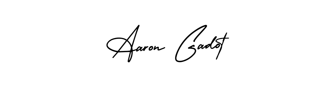 How to make Aaron Gadot name signature. Use AmerikaSignatureDemo-Regular style for creating short signs online. This is the latest handwritten sign. Aaron Gadot signature style 3 images and pictures png