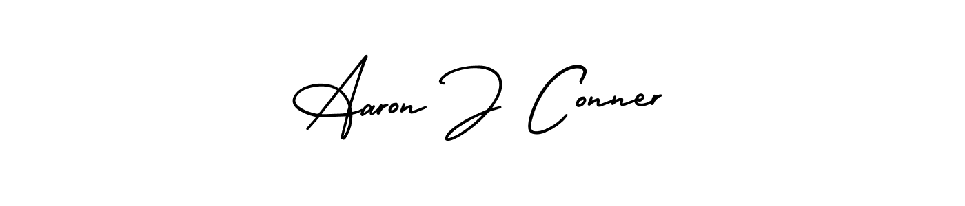 How to make Aaron J Conner name signature. Use AmerikaSignatureDemo-Regular style for creating short signs online. This is the latest handwritten sign. Aaron J Conner signature style 3 images and pictures png