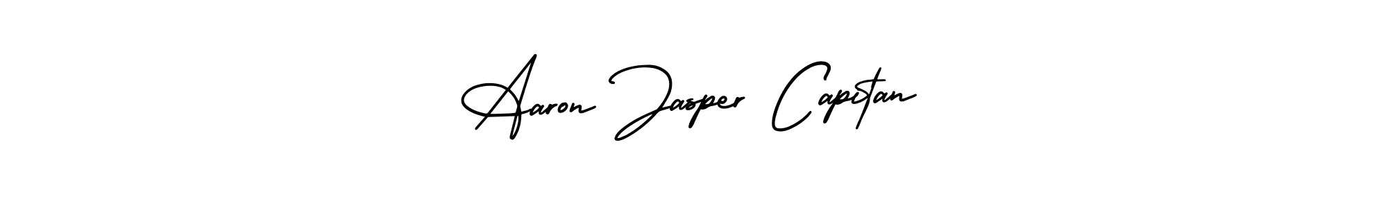 Also You can easily find your signature by using the search form. We will create Aaron Jasper Capitan name handwritten signature images for you free of cost using AmerikaSignatureDemo-Regular sign style. Aaron Jasper Capitan signature style 3 images and pictures png