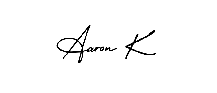 See photos of Aaron K official signature by Spectra . Check more albums & portfolios. Read reviews & check more about AmerikaSignatureDemo-Regular font. Aaron K signature style 3 images and pictures png