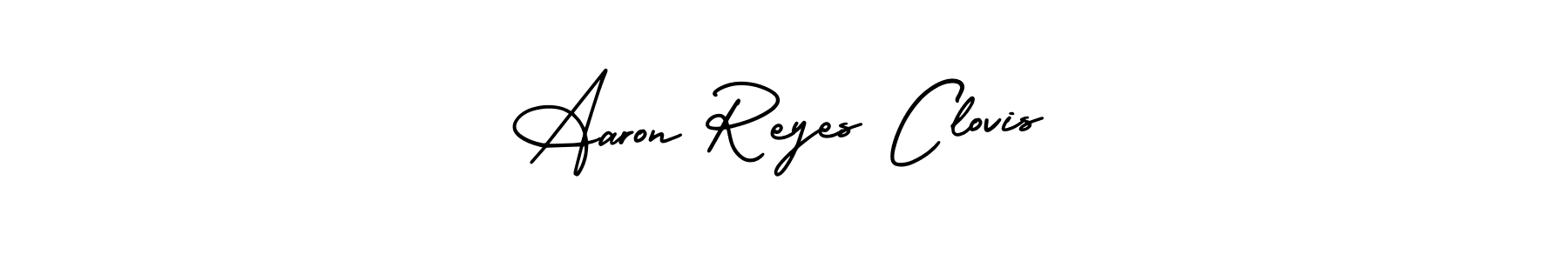 Make a beautiful signature design for name Aaron Reyes Clovis. With this signature (AmerikaSignatureDemo-Regular) style, you can create a handwritten signature for free. Aaron Reyes Clovis signature style 3 images and pictures png