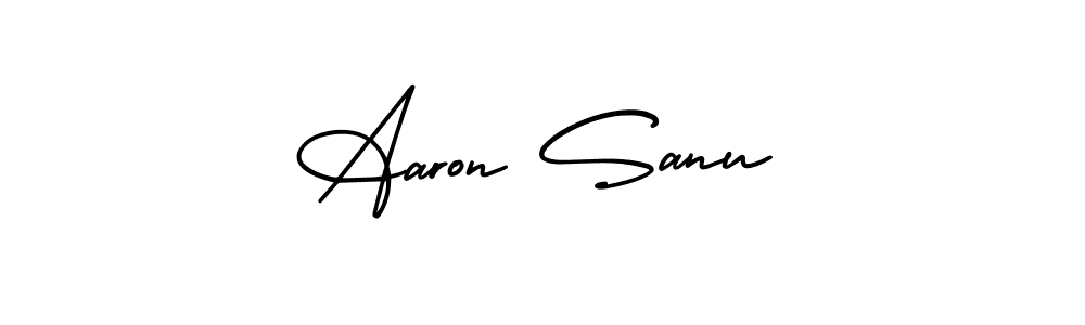 Create a beautiful signature design for name Aaron Sanu. With this signature (AmerikaSignatureDemo-Regular) fonts, you can make a handwritten signature for free. Aaron Sanu signature style 3 images and pictures png